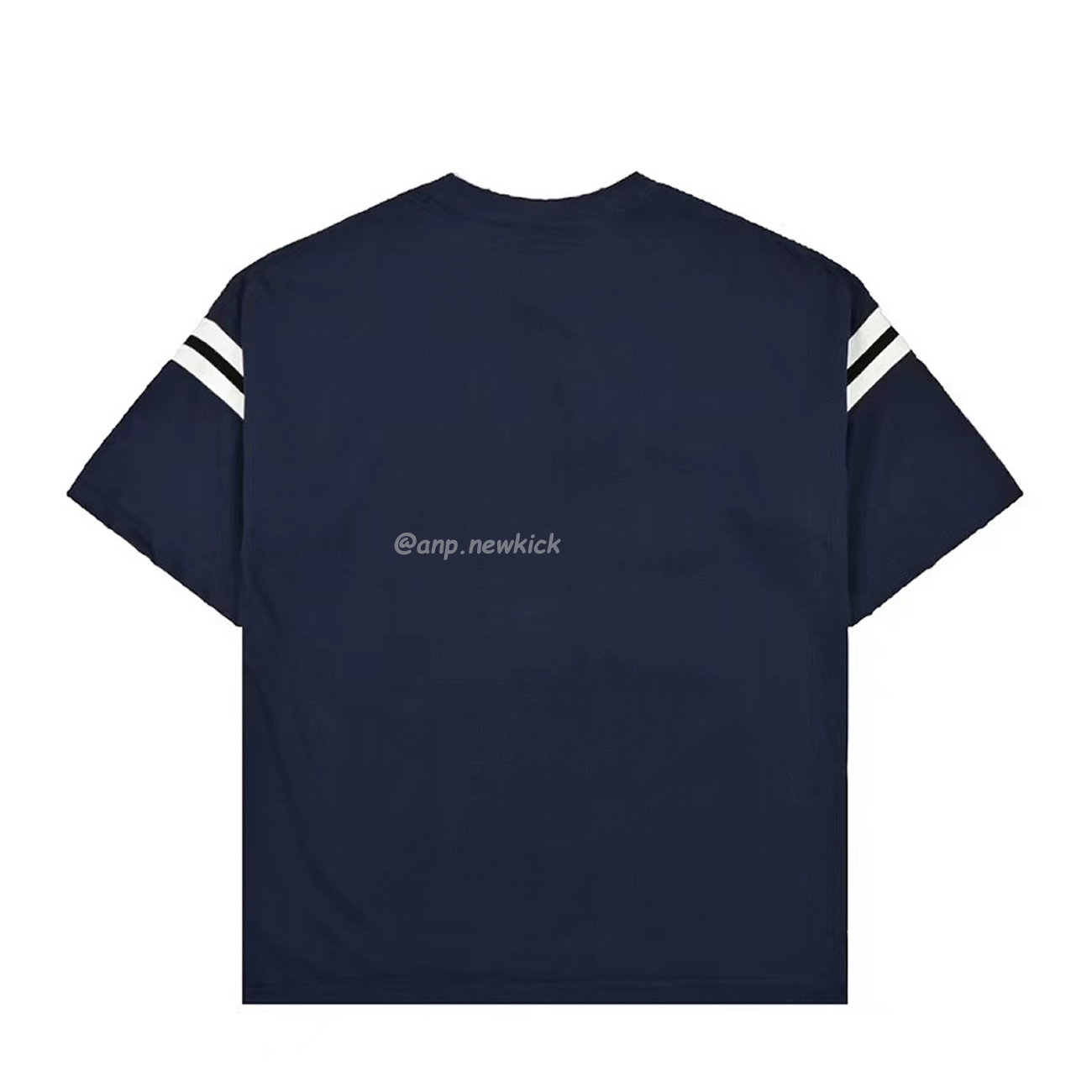 Dior Wide Body Bamboo Pure Cotton Plain Weave Fabric T Shirt White Navy (3) - www.newkick.org